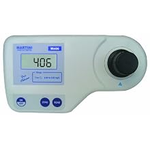 Milwaukee Mi406 Free Chlorine Colorimeter, 192mm Length x 104mm Width x 52mm Height, 0.00 - 5.00 mg/L, 0.01/0.10 mg/L Resolution, LCD Display
