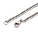 SHINYSO Classic Mens Necklace 316L Stainless Steel Silver Curb Chain Necklace Color 22