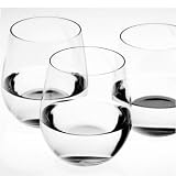 Perfection Stemless White Wine Glasses Tumblers 4 Piece Set