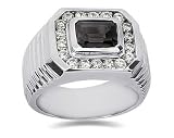 0.72 CTW Men's Diamond Ring in Palladium
