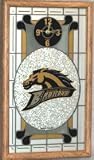 Western Michigan Broncos Stained Glass Wall Clock