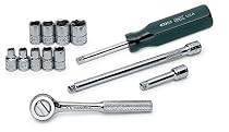 SK 4913 13 Piece 1/4-Inch Drive 6 Point 3/16-Inch to 1/2-Inch Socket Set