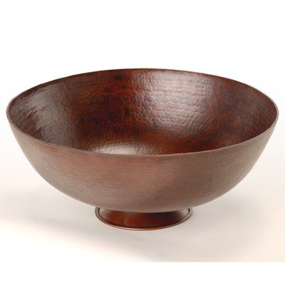 Rimless Oval Copper Vessel Sink with Stand Finish: Shiny Copper