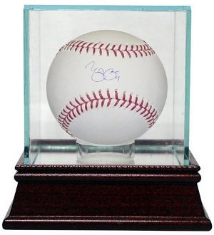 Yadier Molina Autographed/Hand Signed Official Major League Baseball w/Glass Case- Steiner Hologram
