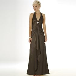 Formal Evening Gown. Satin Halter Dress for Prom, Party, Wedding by Sean Collection (448)