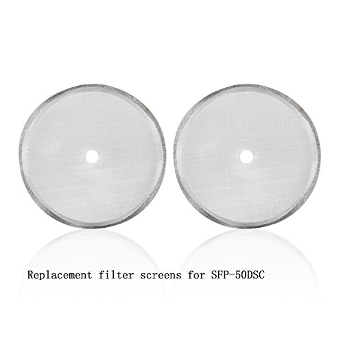 Replacement Stainless Steel Screen Filter Mesh for Secura 1500ML/50-Ounce, French Press Coffee Maker SFP-50DSC, 2PK