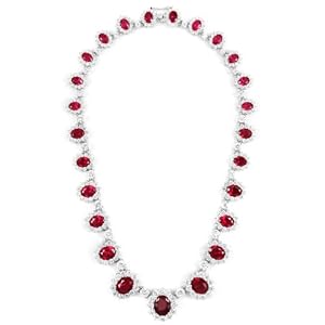 Pretty Woman Inspired Fancy CZ Ruby Necklace by 