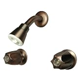 Buy 2-handle Shower Faucet, Antique Copper Finish W. Compression Stems - By Plumb USA