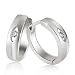 Goldmaid Damen-Creolen 925 Sterlingsilber 2 Zirkonia Co O429S