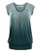 LL Womens Short Sleeve Solid / Dip-Dye Ombre Sweetheart Top