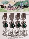 Mum s Creations TCW2 Tablecloth Weights-Frog charm- green glass