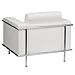 Flash Furniture HERCULES Lesley Series Contemporary White LeatherSoft Chair with Encasing Frame