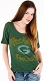 NFL Green Bay Packers Heather Vintage Thermal Sleeve Athletic Tee, Women's Hunter, Small