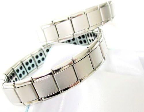Stainless Steel High Power Magnetic Energy Bracelet. 80 Germanium Stones