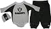 Oakland Raiders Infant Long Sleeve Creeper Pant and Skull Cap Set - 18 months