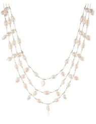 Margo Morrison New York White Freshwater Pearl Triple Strand Necklace