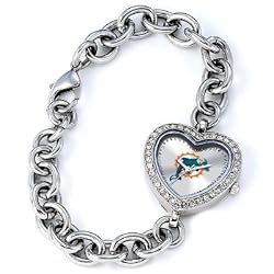 Miami Dolphins Gametime Heart Bracelet/Watch