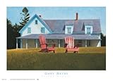 IMAGE OF Gary Akers - Island Summer Size 23x32 FINEST BRAND CANVAS Print With Added Heavy BRUSHSTROKES Gary Akers 32x23