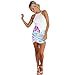 ABC® Women Slim Summer Floral Print Gallus Sleeveless Backless Dress
