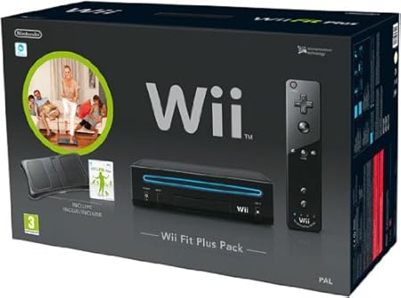 Nintendo Wii - Console Wii Fit Plus Pack, Nera + Telecomando Wii Plus + Nunchuck + Wii Fit Plus + Wii Balance Board [Bundle]