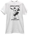 JESUS LOVES TONY STEWART RACING TEE SHIRT