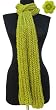 Handmade Ultra Soft Acrylic Scarf - Open Weave Knit in Vintage Green (Extra Long/100% Knitted by hand)