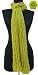 Handmade Ultra Soft Acrylic Scarf - Open Weave Knit in Vintage Green (Extra Long/100% Knitted by hand)