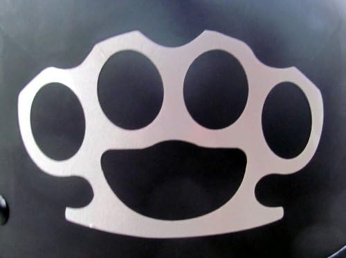 BRASS KNUCKLES Street Fighter 8" (color: REFLECTIVE SILVER) Vinyl Decal Window Sticker for Cars, Trucks, Windows, Walls, Laptops, and other stuff.