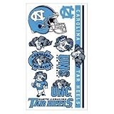 North Carolina Tarheels Temporary Tattoos Set (Set of 6 Sheets)