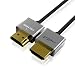 Produkt-Bild: PureMounts - Premium High Speed HDMI Kabel mit Ethernet-Channel. Version 1.4 / 3D. Extra d&uuml;nn und flexibel. Optimal f&uuml;r seitliche HDMI Anschl&uuml;sse und flache Wandmontage, um es gewinkelt und rechtwinklig zu stecken. HDMI Stecker auf HDMI Stecker. Farbe: Schwarz. L&auml;nge: 3,00m kurz