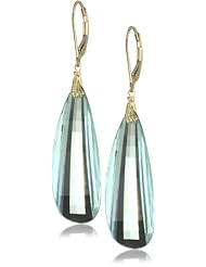 Dana Kellin Elegant Aqua Quartz Faceted Drop Earrings