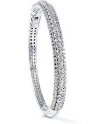 Sterling Silver & Cz Bangle