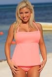 Coral Full Figure Tankini