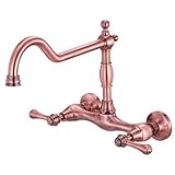 Danze D416557AC Opulence Two Handle Bridge Wall Mount Kitchen Faucet, Antique Copper