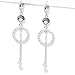 Cubic-zirconia Rhodium Finish Sterling Silver Chandelier Earrings
