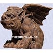 Perry the perched gargoyle statue home garden sculpture (the digital angel)