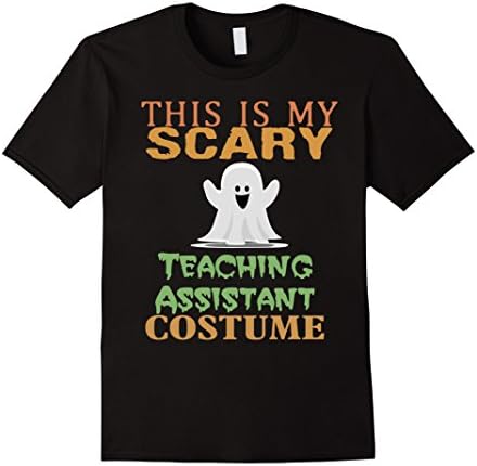 Men's This Is My Scary Teaching Assistant Costume Haloween T-Shirt XL Black