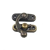 AngelaKerry ボックスラッチ　10個 ブロンズ 37mm×43mm 左側のラッチ アンティーク ボックス ラッチ ウッド ボックス 装飾 ネジ [並行輸入品]