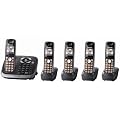 Panasonic KX-TG6545B DECT 6.0 PLUS Expandable Digital Cordless Answering System with 5 Handsets