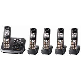 Panasonic KX-TG6545B DECT 6.0 PLUS Expandable Digital Cordless Answering System with 5... by 