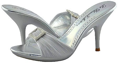 Blossom Lin-45 Silver (Silver Satin) Women Dress Sandals