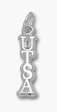 Texas (San Antonio) Roadrunners Vertical UTSA 5/8 Charm - Sterling Silver Jewelry
