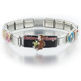Animal Mixed Curious George Disney Monkey Licensed Italian Charms Bracelet Link