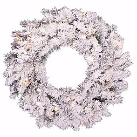 Flocked Alaskan Wreath - 36"
