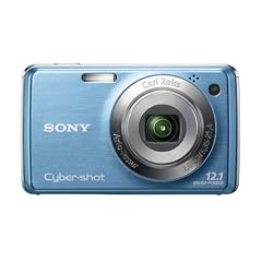 Sony W-Serie DSC-W220L Digitalkamera (12 Megapixel, 4-fach opt. Zoom, 6,9 cm (2,7 Zoll) Display, Bildstabilisator) Blau