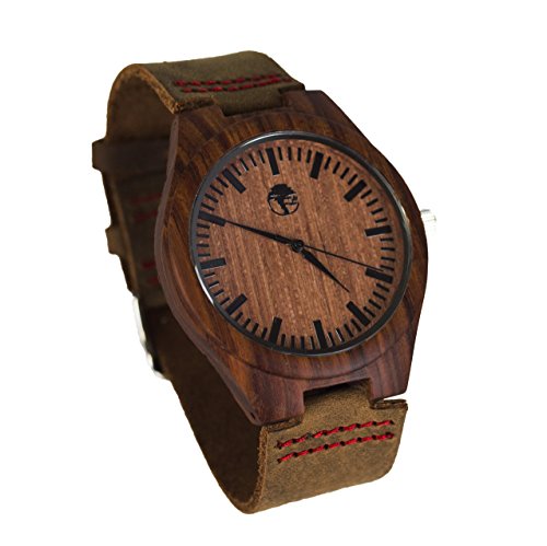 Men s wood watch, natural bamboo and sandalwood with qu…