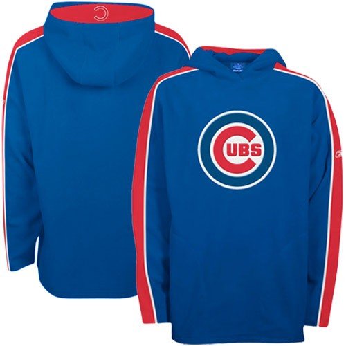 Reebok Chicago Cubs Royal Blue Clutch Fleece Hoody Sweatshirt (Large)