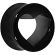 5/8" Black Acrylic Hollow Heart Saddle Plug