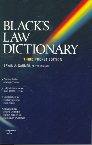 Black's Law Dictionary (Black's Law Pocket Dictionary)