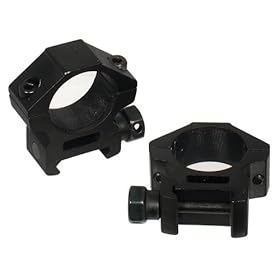  AccuShot  Premium 1-Inch Weaver Style See-Thru 10mm Low-Profile Rings